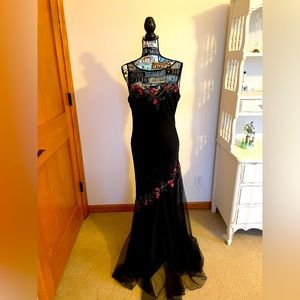 X scape long evening gown